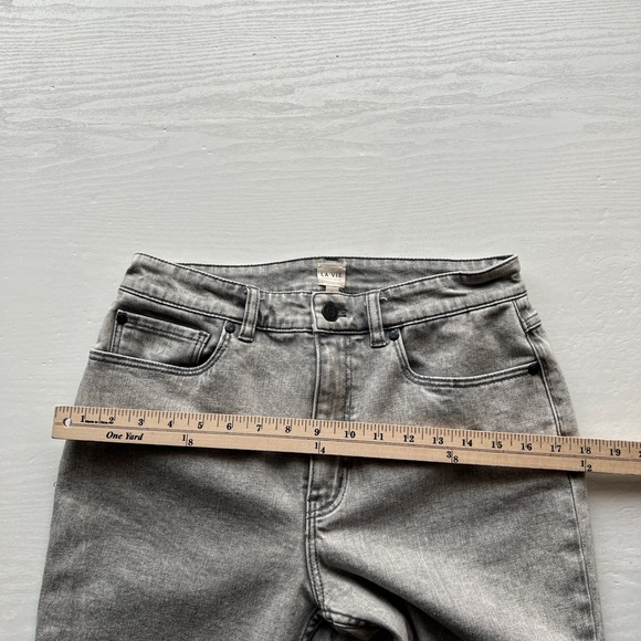 La Vie Rebecca Taylor INES Jeans Womens 28 Gray Mist Straight Ankle Length - Picture 9 of 14
